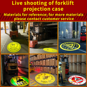 Luz de advertencia de seguridad para carretilla elevadora Industrial LED de alto brillo de 50W 12-80V patrón de marcado de tierra de proyección foco para - Product Image 3