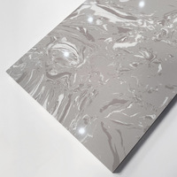 Comptoirs de restaurant sur mesure, meubles, tables, meubles-lavabos de salle de bain, grandes dalles de marbre artificiel gris pour encadrements de portes d'ascenseur