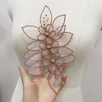 Fil de Travail 3D pour Robes, Fil Métallique en Organza, Perles, Fleur, Corsage de Mariée