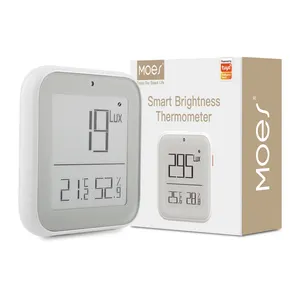 Moes ZigBee חכם בהירות מדחום אמת זמן אור רגיש טמפרטורה ולחות גלאי SIG/זיג רשת מטר