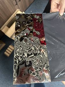 SUS304ステンレス鋼チェッカープレートプレスシート（小粒米状突起付き）0.5mm冷間圧延装飾用 - Product Image 6