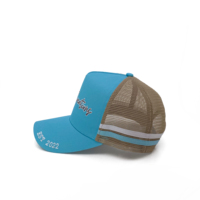 Casquette de camionneur personnalisée à profil haut, 5 panneaux, couleur vive, réglable, en maille, casquette de baseball à visière incurvée, casquette de camionneur imprimée