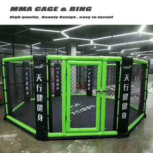 Boxer électronique de boxe, <span class=keywords><strong>cage</strong></span> de sol avec impression personnalisée, équipement octogonal <span class=keywords><strong>mma</strong></span> mural de lutte - Product Image 6