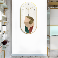 Diskon besar Modern tampilan jarum wajah ganda desain persegi Film Tempered + jam dinding dekoratif ruang tamu PVC