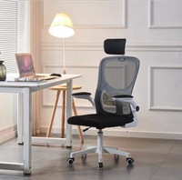 Chaise de bureau moderne et économique en maille, ergonomique, pivotante, pour personnel et ordinateur