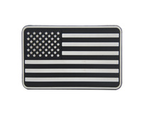 Badges en caoutchouc PVC USA Star and Stripe Flag avec attache crochet et boucle au dos