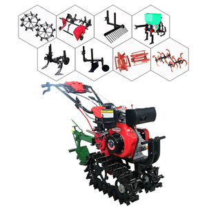 Máquina Cultivadora de Orugas de Goma con Motor Diésel de 8hp, Rotocultivador de Orugas para Uso Agrícola en Invernaderos, Huertos y Jardines - Product Image 1