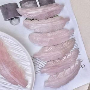 Piuma <span class=keywords><strong>di</strong></span> Quarzo Rosa in <span class=keywords><strong>Cristallo</strong></span> Naturale per Decorazione - Product Image 2