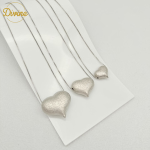 Dainty Dolce Cuore di Amore Polacco Smussato a Forma di 14K Ciondolo in Oro Catena di Serpente Collana per le Donne Regalo Romantico Joyas - Product Image 6