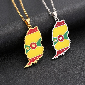<span class=keywords><strong>Mapa</strong></span> <span class=keywords><strong>DE</strong></span> LA ISLA <span class=keywords><strong>DE</strong></span> Granada con nombre <span class=keywords><strong>de</strong></span> la ciudad, collares con colgante para mujeres y niñas, Color plateado/dorado, joyería <span class=keywords><strong>de</strong></span> <span class=keywords><strong>Las</strong></span> <span class=keywords><strong>Islas</strong></span> <span class=keywords><strong>de</strong></span> Barlovento del Mar Caribe - Product Image 3