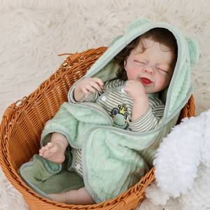 Muñeca de Juguete de 22 Pulgadas, Totalmente de Vinilo Suave, con Alta Simulación de Color, Muñeca de Bebé para Calmar, Material de Vinilo, Muñeca <span class=keywords><strong>Reborn</strong></span> para Dormir - Product Image 1