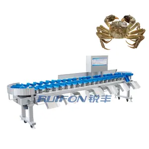 Stainless steel food processing automatic weighing machine Crab weight sorter shrimp and fish classification accurate automatic