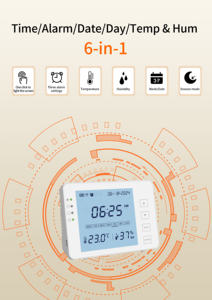 室内温度計屋内湿度計湿度計計デジタル温度湿度センサーモニターホームハウス用プラント - Product Image 4