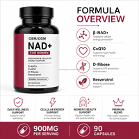 Complément alimentaire NAD+ pour l'énergie cellulaire et anti-âge avec Resveratrol, CoQ10, L-Carnitine et L-Arginine (Vegan) pour adultes 90G