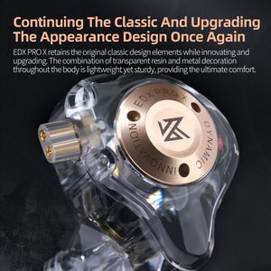 Auriculares KZ EDX Pro X In-Ear con un Solo Driver Dinámico, Monitor HiFi Intraural con Forma Ergonómica, Auricular con Cable para Gaming y Cable Desmontable - Product Image 6