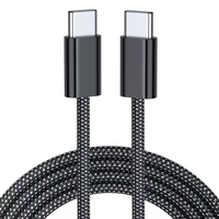 Câble USB C vers USB C 60W Type C à charge rapide, cordon tressé
