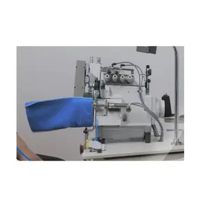 QS-5100D-WL small cylinder bed sleeve cuff auto attaching knitting fabric automatic overlock sewing machine