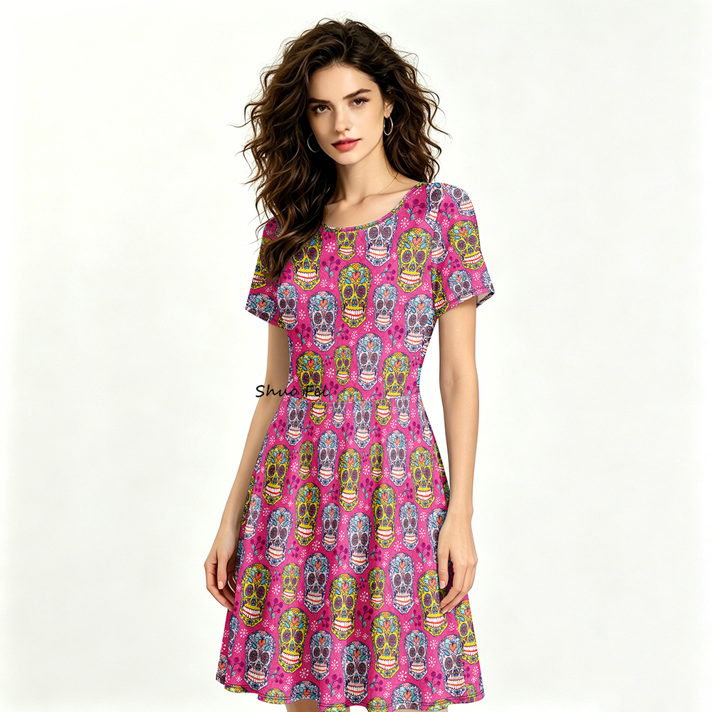 sachin and babi light blue dress Mexican Floral Printed Bodycon Dress Chula  Cielito Lindo