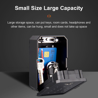 Boîte à clés intelligente Empreintes digitales et code PIN Tuya App Control Stockage sécurisé en alliage de zinc pour la maison et le bureau Coffre-fort à clés sans perçage