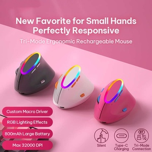 Ratón Ergonómico Inalámbrico Programable de Tres Modos, Recargable, con Retroiluminación RGB, para Mano Derecha, para Computadora Portátil, de Escritorio y Tableta - Product Image 3