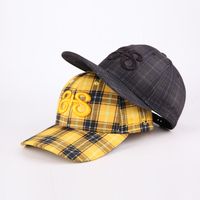 Gorra de Béisbol Deportiva Unisex Ajustable de Alta Calidad, Estilo Británico Vintage, a Cuadros Grises y Negros, con Bordado 3D en Relieve