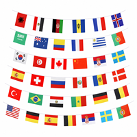 Drapeaux en guirlande personnalisés pour divers pays, double face, en tissu robuste, pour événements extérieurs et sportifs, vente en gros