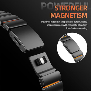 Bracelet de montre sport de luxe en <span class=keywords><strong>titane</strong></span> pour <span class=keywords><strong>Apple</strong></span> <span class=keywords><strong>Watch</strong></span>, boucle magnétique en <span class=keywords><strong>acier</strong></span> inoxydable pour hommes 42/44/45/46/49 mm - Product Image 5