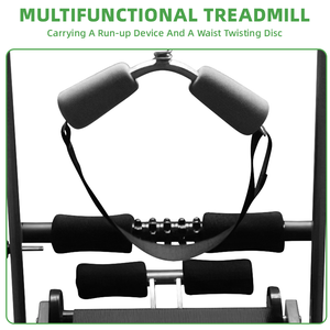 Fitness Running <strong>Machine</strong> with <strong>Run</strong>-up Belt and Wriggled Plate Manual Treadmill Adjustable Foldable Treadmill - Product Image 6