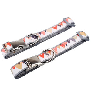 Custom Logo Eco-Friendly Dog Collar Luxury Hemp Cotton Nylon Solid <b>Orange</b> Adjustable Buckles <b>Scarf</b> Decoration Available for Amaz - Product Image 3