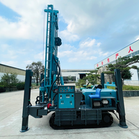 Foreuse rotative pour puits d'eau FY400 AKL, profondeur 400m, moteur diesel pneumatique DTH, boîte de vitesses, type chenillé, 92KW, force de levage 24T