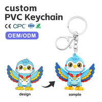 Llavero de acrílico personalizado con diseño de tortuga marina de dibujos animados en 3D, oso de peluche, aceite para cutículas y luz LED, con forma de huevo.
