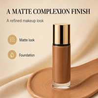 Fond de teint liquide mat 30 ml, écran solaire, couvrance totale, waterproof, correcteur, hydratant, base de maquillage pour tous types de peaux