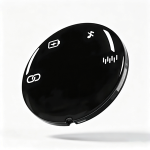 Autocollant en acrylique 3 mm personnalisé avec dôme en époxy et impression sérigraphique pour microphone - Product Image 1