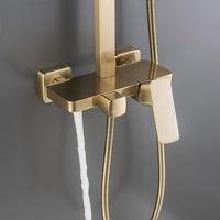Ensemble de robinetterie de douche thermostatique en laiton de luxe, système de douche à effet pluie pour hôtel et appartement avec garantie de 3 ans