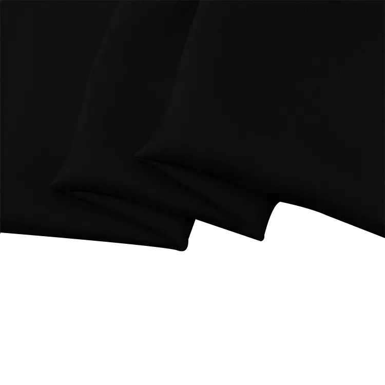 Spandex tecido de seda 19mm, seda stretch duplo georgette 140cm largura no.03 cor preta