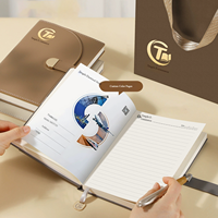 Ensemble cadeau de carnet en cuir PU A5 de luxe avec stylo métallique, ensemble de papeterie d'affaires, journal pour entreprise