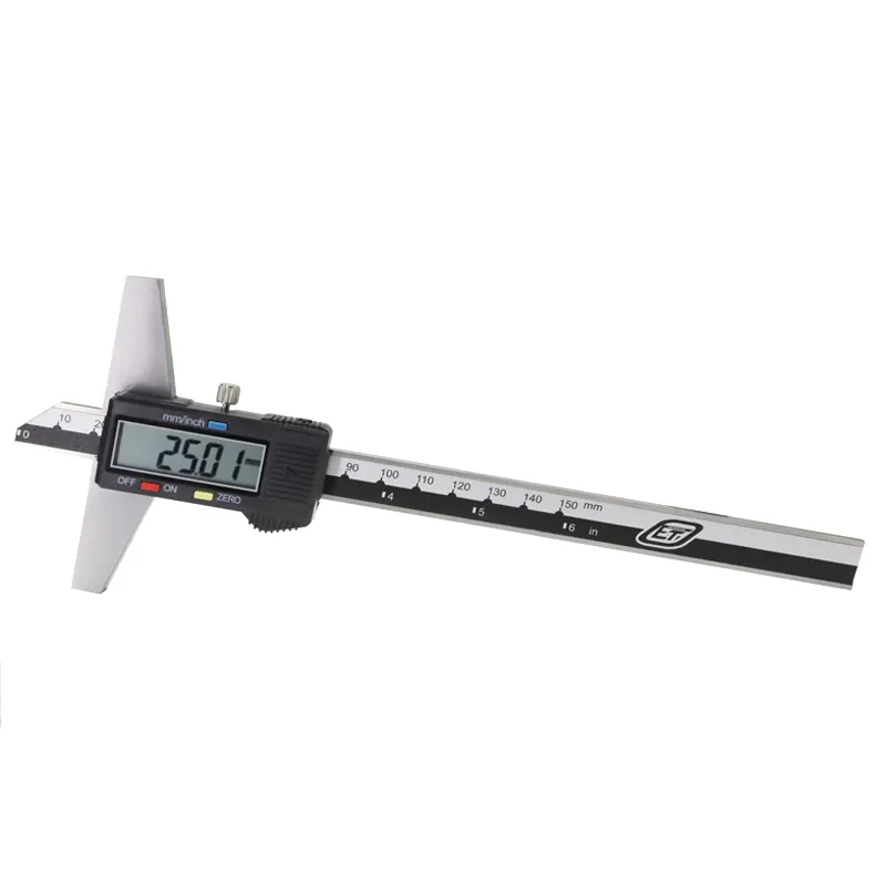 0-150mm 6" Stainless Steel Metric Inch Digital Depth Vernier Caliper Micrometer Electric Digital Depth Gauge
