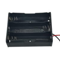 Boîtier de batterie 18650 personnalisé 3,7 V, 4 cellules Li-ion, boîte de rangement noire avec fils pour série de batteries au lithium 18650*4