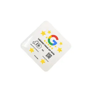 Social Medial NFC Card QR Code Scan 13.56Mhz NFC 213 215 216 Google Review NFC Card