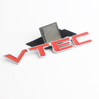 Emblème de coffre arrière en métal 3D, badge de voiture personnalisé pour Honda Civic VTEC