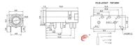 Conector de Audio Jack de 3.5mm para Auriculares, Cobre Estañado, 4 Pines DIP, Carcasa de ABS, Personalizable, RoHS