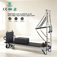 Mesin Pilates Reformer Aluminium dengan Dua Tingkat Resistensi untuk Penggunaan di Rumah dan Latihan di Gym, Cocok untuk Pengguna Mahir dan Pemula
