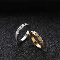 Bagues en acier inoxydable sablé, plaqué or rose 18 carats et or, 2-4 mm, style minimaliste de luxe, pour fêtes et cadeaux, vente en gros