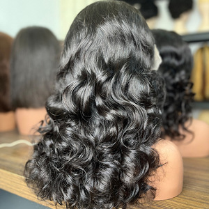 Bouncy Curly & Body Wave <b>Wig</b> 100% Real Human Hair Natural Wave Lace Front <b>Wig</b> - Product Image 3