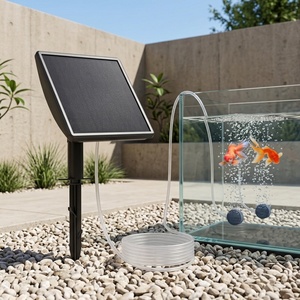 Aérateur solaire portable pour bassin, oxygénateur solaire rechargeable, faible bruit, pompe à air à grand débit pour la pêche, l'aquarium, les petits aquariums - Product Image 1