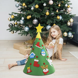 ของตกแต่งต้นคริสต์มาส 3 มิติ ทำเองจากผ้าสักหลาดโพลีเอสเตอร์ ปฏิทินนับถอยหลังวันคริสต์มาส ของตกแต่งประตู ต้นคริสต์มาส - Product Image 2