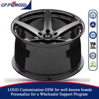 Jantes forgées monobloc concaves profondes de luxe 21 22 pouces noires 5x112 avec quincaillerie rouge pour Audi RS6 Avant RS7