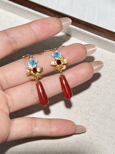 Conjunto de joyería UM Jewelry 925 Sliver Ruby Glow y ágata roja Kingfisher y piedras preciosas de color rojo rubí cultivadas en laboratorio (pendientes + colgante) - Product Image 5