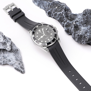 ลดกระหน่ำสายนาฬิกายางสีขาวสำหรับผู้ชายและผู้หญิงสายนาฬิกาซิลิโคนกันน้ำ20มม. ปลายโค้งสำหรับ rolexwaterghost และ <span class=keywords><strong>moonwatch</strong></span> - Product Image 5