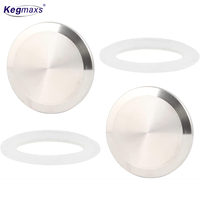 Kegmaxs-enchufe sanitario de acero inoxidable, abrazadera triangular de 64mm, paquete de 2